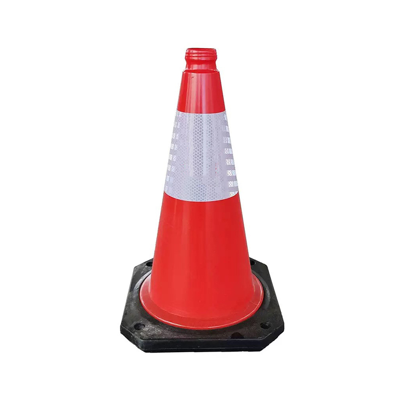 Integroitu HDPE-muovinen liikennekartio yläkahvan reiällä