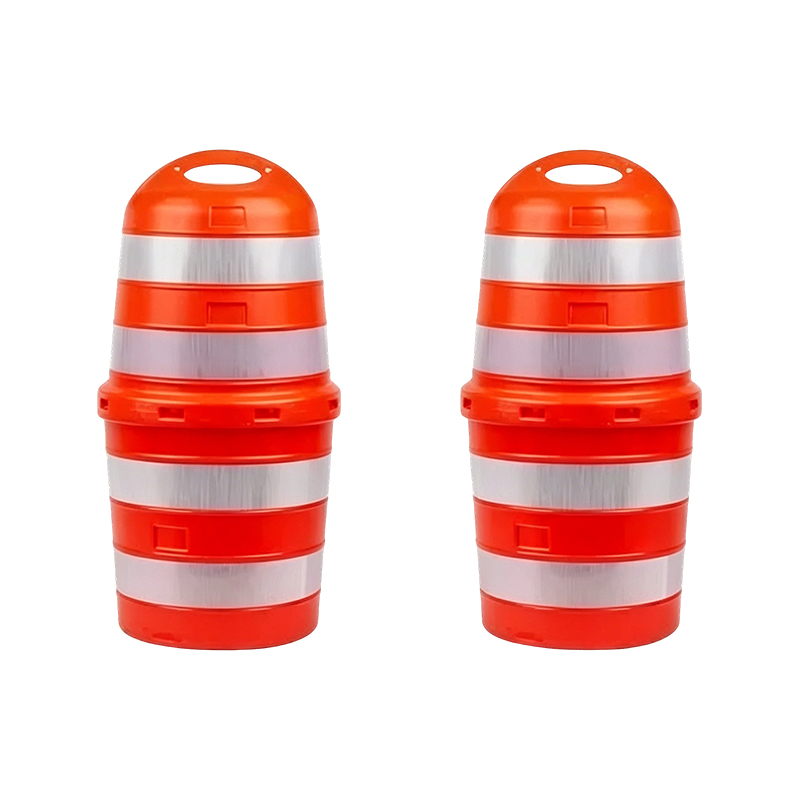 Kaksiosainen HDPE-liikennerumpu, jossa on suuri yläkahva