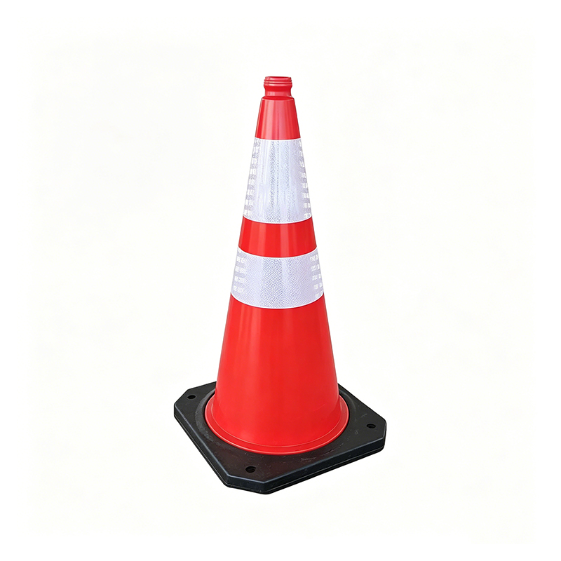 Integroitu HDPE-muovinen liikennekartio yläkahvan reiällä